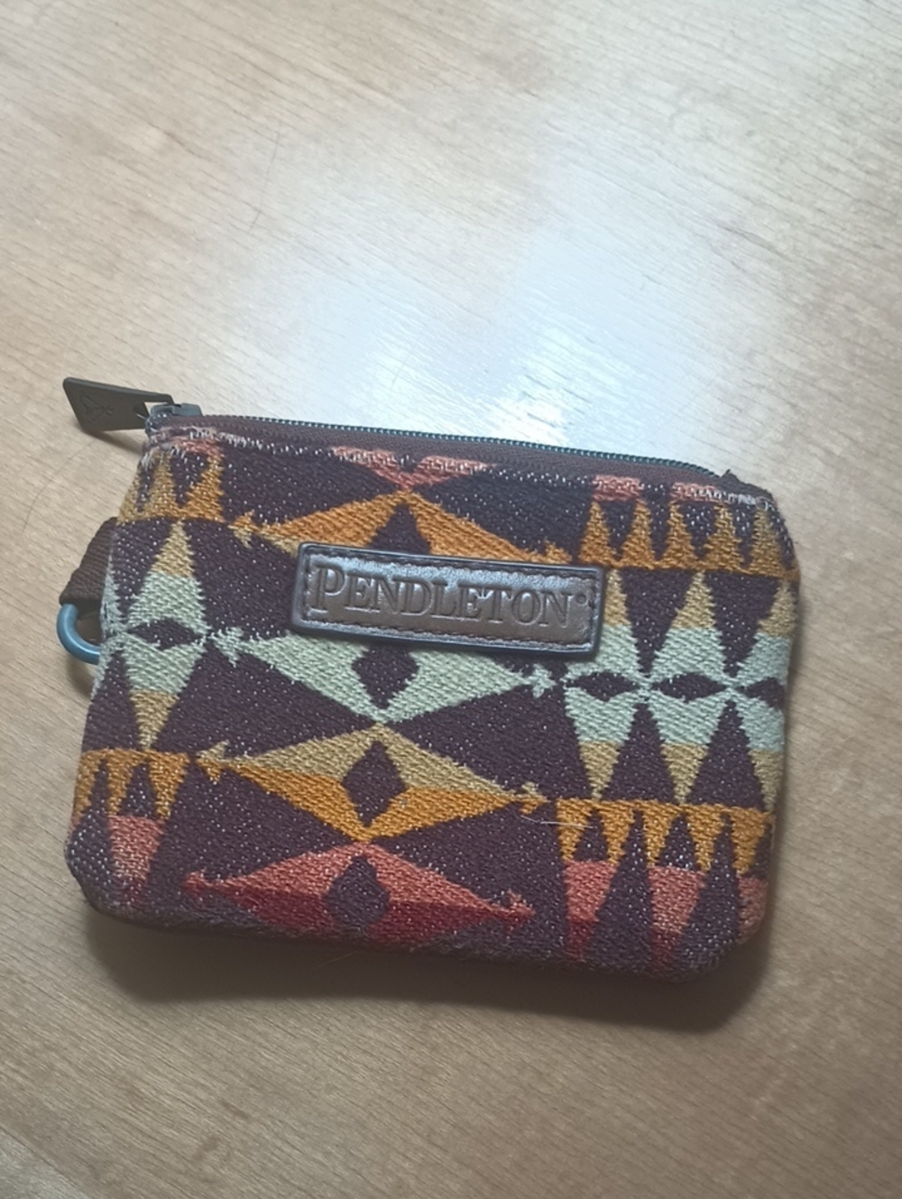 Pendleton Brown, Yellow & Cream Geometric Pouch
